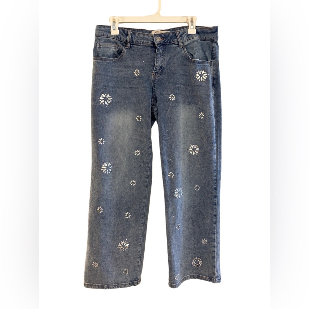 Cato Collection Limited Edition Rhinestone Embellished Jeans 12P Medium Rise